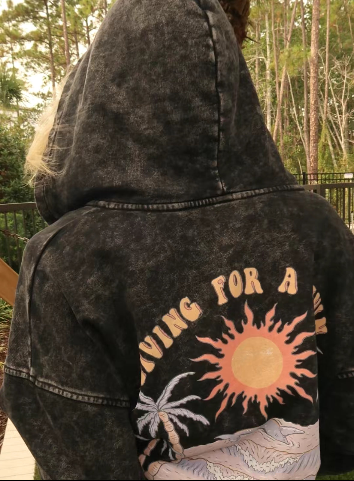 Classic Livin' Snow Wash Full-zip Hoodie